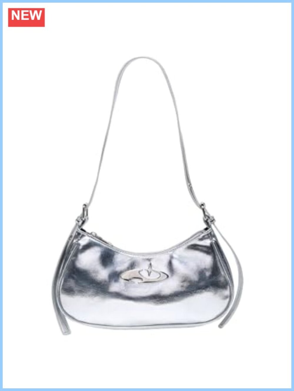Polyester Y2K Retro Star Shoulder Bag Curved Underarm Mini Handbag